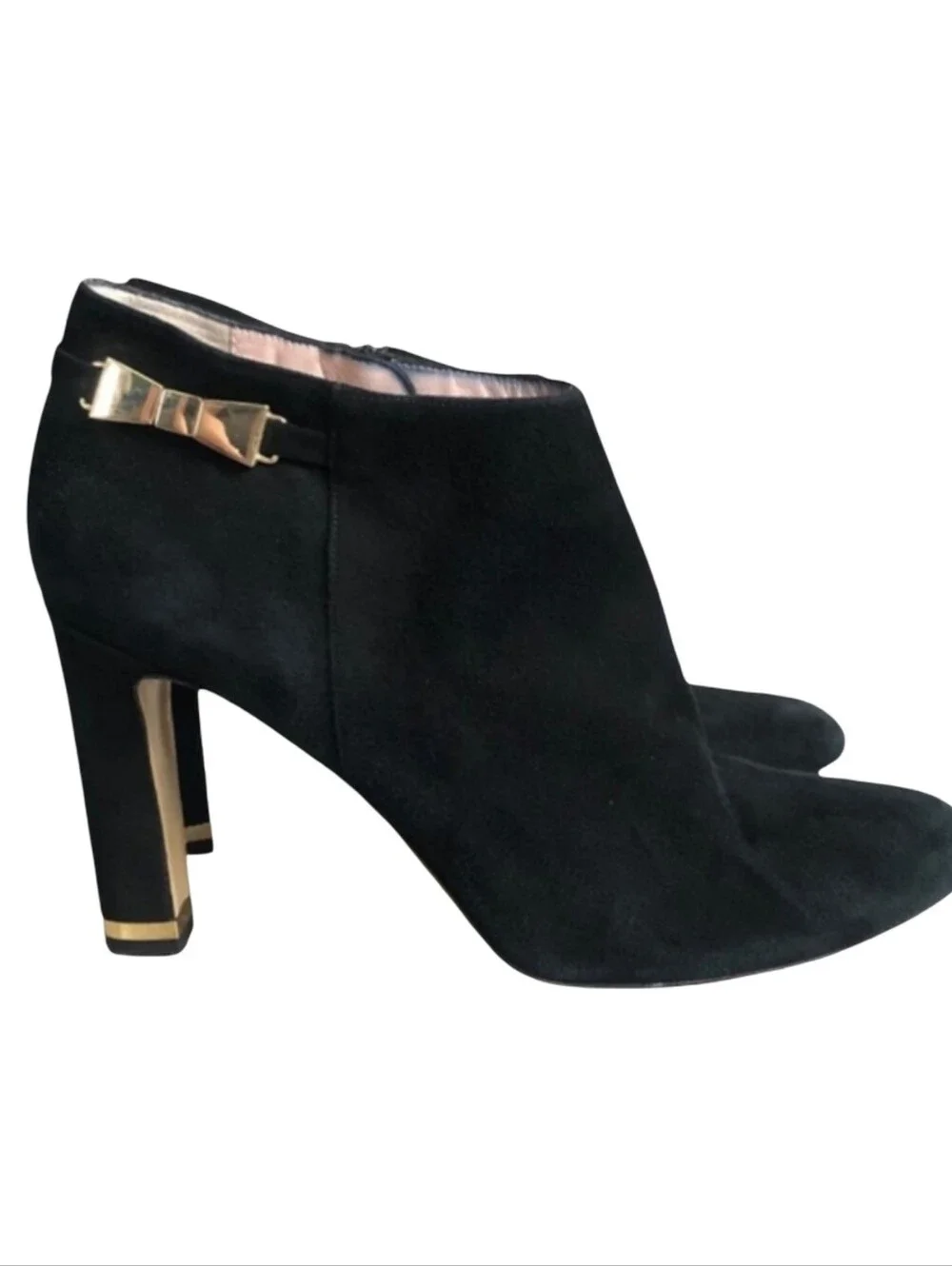 Kate Spade New York Aldaz Black Suede Ankle Booties Size 7.5 Designer